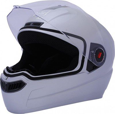 Steelbird Air SBA-1 Glossy Full Face Helmet (Silver M)