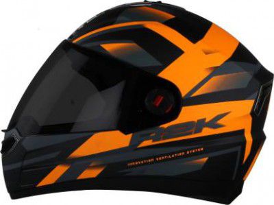 Steelbird Air SBA-1 R2K Motorbike Helmet (Matt Black/Orange with Smoke Visor)
