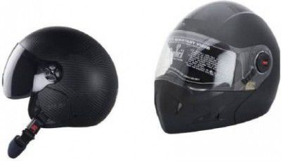 Steelbird SET OF 2 COMBO All Purpose Safety Helmet Motorbike Helmet
