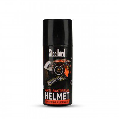 Steelbird Helmet Interior Foam Cleaner Anti Bacterial Spray, 150 Ml, Black
