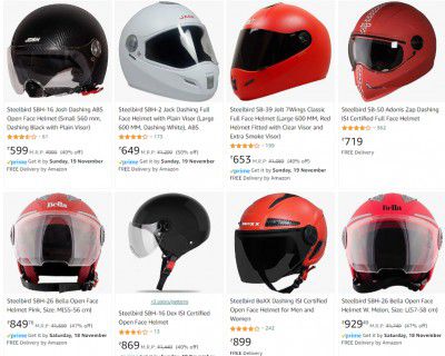 Minimum 40% Off On Steelbird Helmet