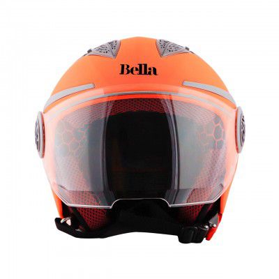Steelbird HI-GN SBH-26 Bella Fluo Orange with Plain Visor 600MM(Orange,Large)