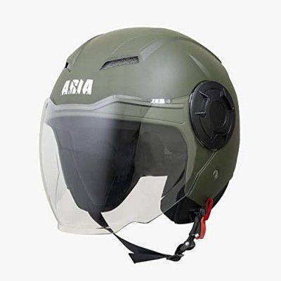 Steelbird HI-GN SBH-31 ARIA MAT B.GREEN WITH PLAIN VISOR 600MM(Green,Large)