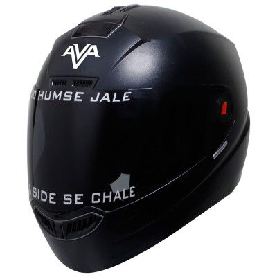 Steelbird ISI Certified ABS Full Face Helmet (Large 600 mm , Dashing Black Helmet Fitted with Clear Visor and Extra Smoke Visor) SBA-1 AVA