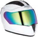 Steelbird SA-1 Aeronautics Full Face Helmet with Rainbow Visor (Glossy White, L)...