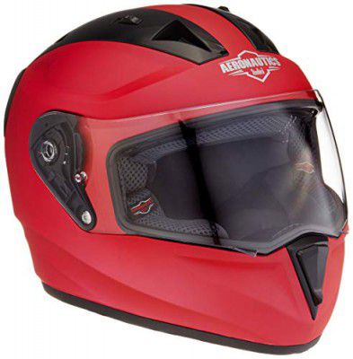 Steelbird SA-1 Aeronautics Full Face Helmet with Plain Visor (Matt Hot Pink, M)