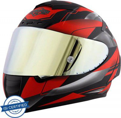 Steelbird SA-2 Aeronautics Metallic Mat Motorbike Helmet  (Red)