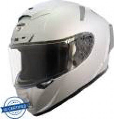 Steelbird SA-2 Aeronautics Motorbike Helmet  (Matt Silver)