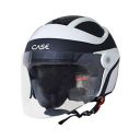Steelbird SB-29 Case Open Face Helmet Black & Off White, Size: L(57-58 cm)...