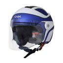 Steelbird SB-29 Case Open Face Helmet Blue & Off White, Size: L(57-58 cm)...