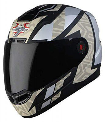 Steelbird SBA-1 Cesar ISI Certified Full Face Graphic Helmet with Smoke Visor