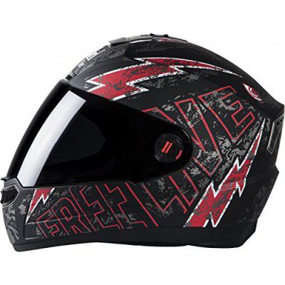Steelbird SBA-1 Free Live Helmet with Smoke visor, Matt Black and Red, 600 mm