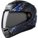 Steelbird SBA-1 Free Live Helmet with smoke visor, Matt Black and Blue, 600 mm...