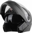 Steelbird SBA-7 7Wings ISI Certified Flip-Up for Men and Women Motorbike Helmet (Dashing Black with Outer Clear and Inner Smoke Sun Shield)...