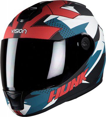 Steelbird SBH-11 Hunk Glossy Black and Blue with smoke visor, 600 mm