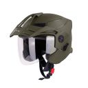 Steelbird Sbh-23 Brutal Isi Certified Open Face Motorcycling Helmet (Large 600 Mm,Dashing Battle Green With Clear Visor)...