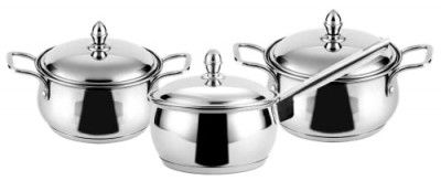 Steelcraft Premium Induction Compatible Stainless Steel Sandwich Base Aura Cookware Set of 3