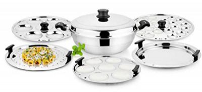 Steelcraft Premium Stainless Steel 8pcs Multi Kadai (All Big), Gas Stove/Induction Friendly