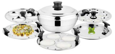 Steelcraft Premium Stainless Steel 8pcs Multi Kadai (All Medium), Gas Stove/Induction Friendly