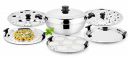Steelcraft Premium Stainless Steel 8pcs Multi Kadai (All Big), Gas Stove/Induction Friendly...