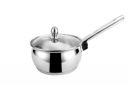 Steelcraft Premium Stainless Steel Almora Saucepan with Glass lid -14 cm, 790ml, Silver, Set of 1...