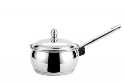 Steelcraft Premium Stainless Steel Aura Saucepan with Steel lid -18 cm, 1780ml (Induction Friendly) Cook and Serve, for Multipurpose Cooking, Silver, Set of 1