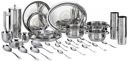 Steelcraft Premium Stainless Steel Bliss Dinner Set (Laser) 57 Pcs, High Grade Quality-with Silver Touch Finish, Kitchen Set for Home, Made in India, Steel Colour...