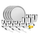 Steelcraft Premium Stainless Steel Clay Dinner Set-24 Pcs...
