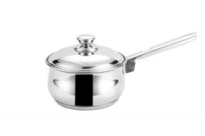 Steelcraft Premium Stainless Steel Euro Saucepan with Steel lid -14 cm, 790ml (Induction Friendly) Cook and Serve, for Multipurpose Cooking, Silver, Set of 1