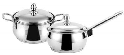 Steelcraft Premium Stainless Steel Gas Stove and Induction Friendly Aura Cookware Set 