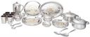Steelcraft Premium Stainless Steel Royal Deluxe Dinner Set (Laser) 57 Pcs, High Grade Quality-with Silver Touch Finish, Kitchen Set for Home, Made in India, Steel Colour...