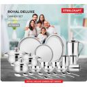 Steelcraft Premium Stainless Steel Royal Deluxe Dinner Set 57 Pcs, High Grade Quality-with Silver Touch Finish, Kitchen Set for Home, Made in India, Steel Colour...