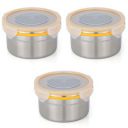 STEELLOCK Airtight Stainless Steel Containers for Kitchen – Food Storage Containers (300 ml, Yellow, Pack of 3, SL-1103)...