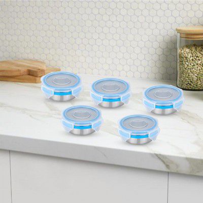 STEELLOCK Stainless Steel Airtight Container | SL-1602-set of 1, 3000ml each, Blue