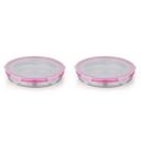 STEELLOCK Stainless Steel Container/Dabba with 4 Side Clip Lock through Lid (SL-1600-2pcs X 1000 ml, Pink)...