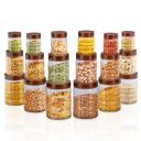 Steelo 18 pcs PET Container Set - 300ml x 6, 600ml x 6, 1200ml x 6 (Solitaire)...