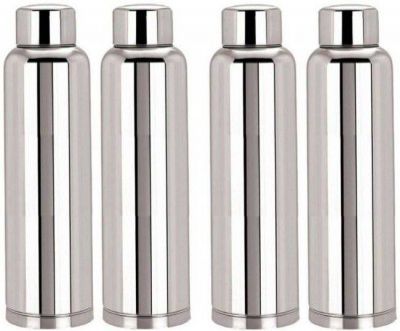 Steelo classic stainless steel fridge water bottle 1000ml (pack of 4)