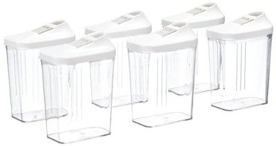 Steelo Plastic Container- 500 ml, 6 Pieces, White