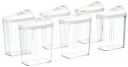 Steelo Plastic Container- 500 ml, 6 Pieces, White...