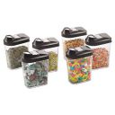 Steelo Skippar Plastic Storage Container, 6 Pcs Set, 250 ml x 6, Black...