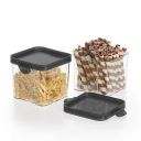 Steelo Sofresh Plastic Kitchen Storage Stack Container Set Kitchen Organiser Air Tight Container Set Fridge safe US FDA Approved PET Food Grade Heavy Duty Material, BPA Free (Clear, 700 ml, Pack of 2)...