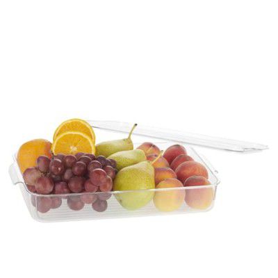 Steelo Sofresh Small Organiser Plastic Container Kitchen, Air Tight Container Set Fridge safe US FDA Approved PET Food Grade Heavy Duty Material, BPA Free (2700 ml, Pack of 1)
