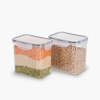 Steelo Sofresh Soclick Plastic Container Set Kitchen Organiser Air Tight Container Set Fridge Safe US FDA Approved PET 