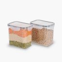 Steelo Sofresh Soclick Plastic Container Set Kitchen Organiser Air Tight Container Set Fridge Safe US FDA Approved PET...