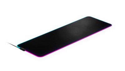 SteelSeries QcK Prism Cloth Gaming Mouse Pad - 2-Zone RGB Illumination - Real-time Event Lighting - Optimized for Gaming Sensors - Size XL