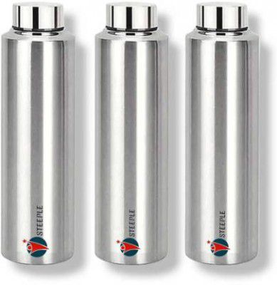 STEEPLE Stainless Steel Fridge Water Bottle ( 3 Pcs ) 1000 ml  
