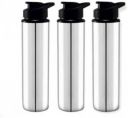 STEEPLE Stainless Steel Water Bottle for college/Fridge/Sports/Gym/Office (Pack of 3) 900 ml Sipper  (Pack of 3, Silver, Steel)...