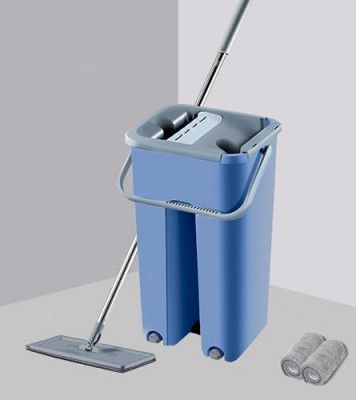 STELLIX Mop with Bucket for Floor Cleaning | Flat Mop with Telescopic Stick for Cleaning Floor