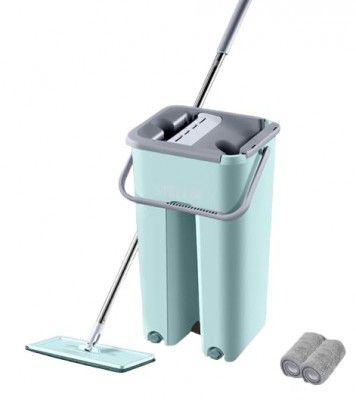 STELLIX Moppers for Cleaning Floor with 2 Microfiber Pad | Small Green