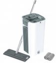 STELLIX Plastic Mop with Bucket for Floor Cleaning|Flat Mop with Telescopic Stick for Cleaning Floor|Wet & Dry Cleaning Operation with Self Clean System|Equipped with 2 Microfiber Pad|Large Premium 2...
